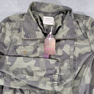 Ashley By 26 International Camo Utility Jacket - Gray and Green